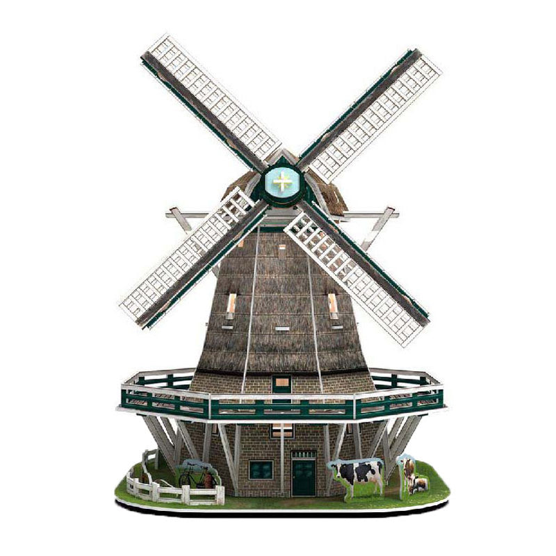 Cubic fun 3d puzzel molen led - 65st.