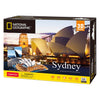Cubic fun national geographic 3d puzzel sydney opera house - architectuur - 128 stukjes