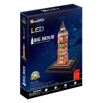 Cubic fun 3d puzzel big ben met led verlichting