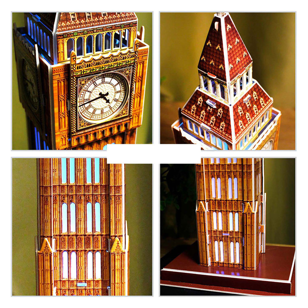 Cubic fun 3d puzzel big ben met led verlichting