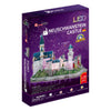 Cubic fun 3d puzzel neuschwanstein kasteel met led verlichting