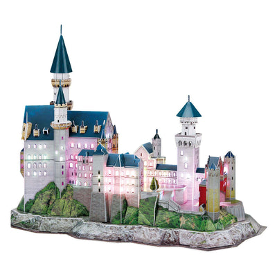 Cubic fun 3d puzzel neuschwanstein kasteel met led verlichting