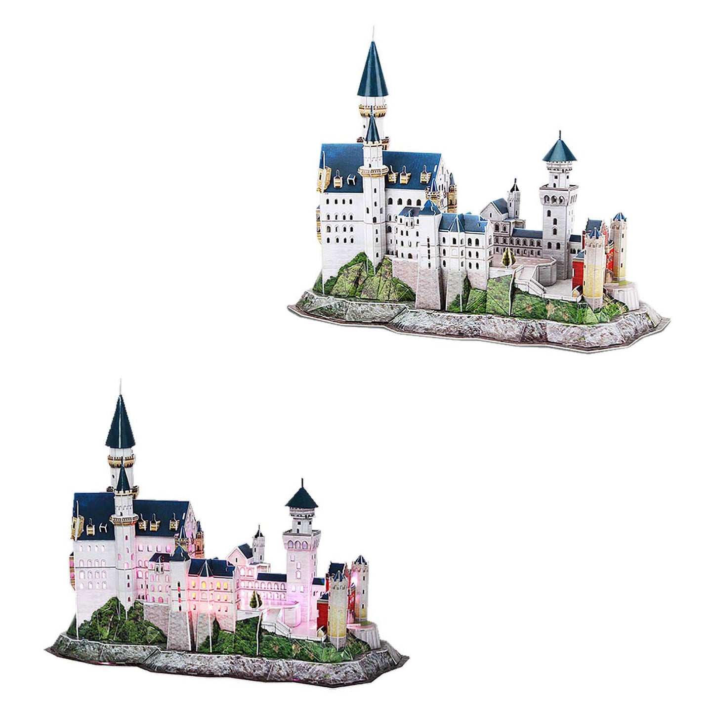 Cubic fun 3d puzzel neuschwanstein kasteel met led verlichting