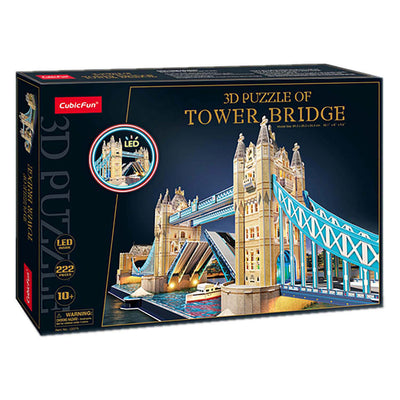 Cubic fun 3d puzzel tower bridge met led verlichting