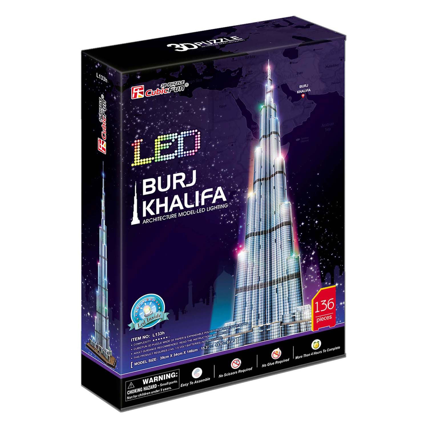 Cubic fun 3d-puzzel burj khalifa led (2010327)