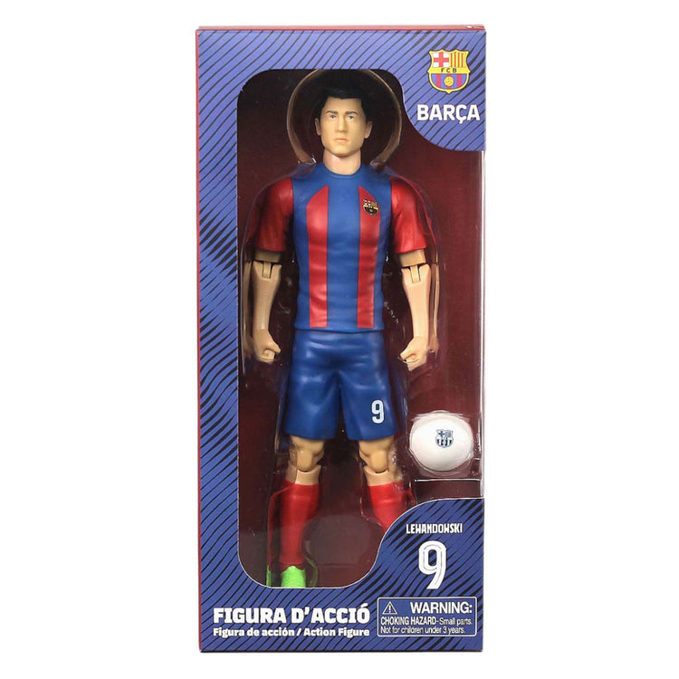 Van der meulen voetbalfiguur fc barcelona robert lewandowski, 20cm