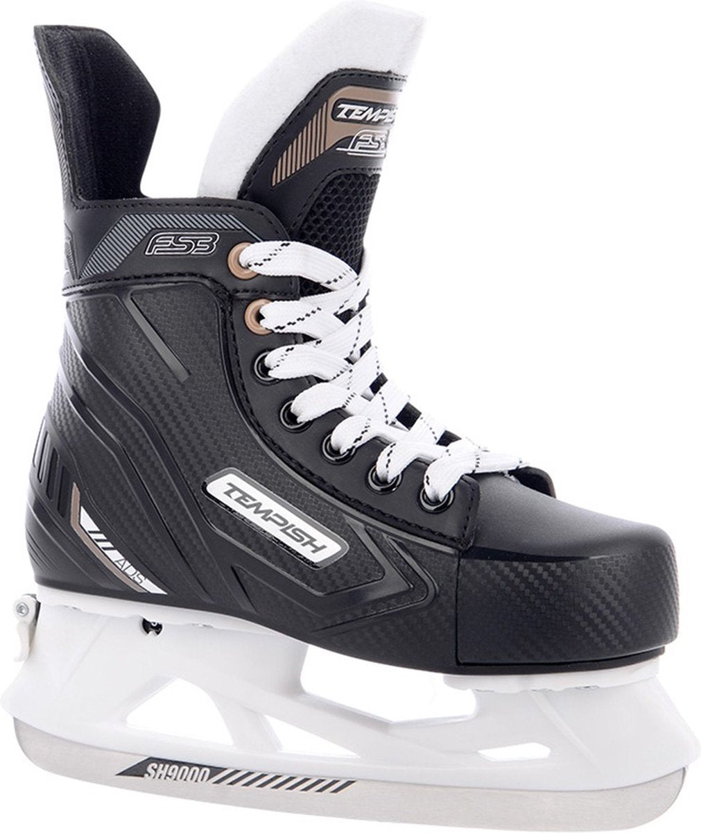 Tempish – fs3 – ijshockeyschaatsen – schaatsen kinderen – zwart – stevige enkelondersteuning comfortvoering – maat eu 31-34