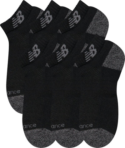 New balance active low cut socks 6 pack unisex sportsokken - black
