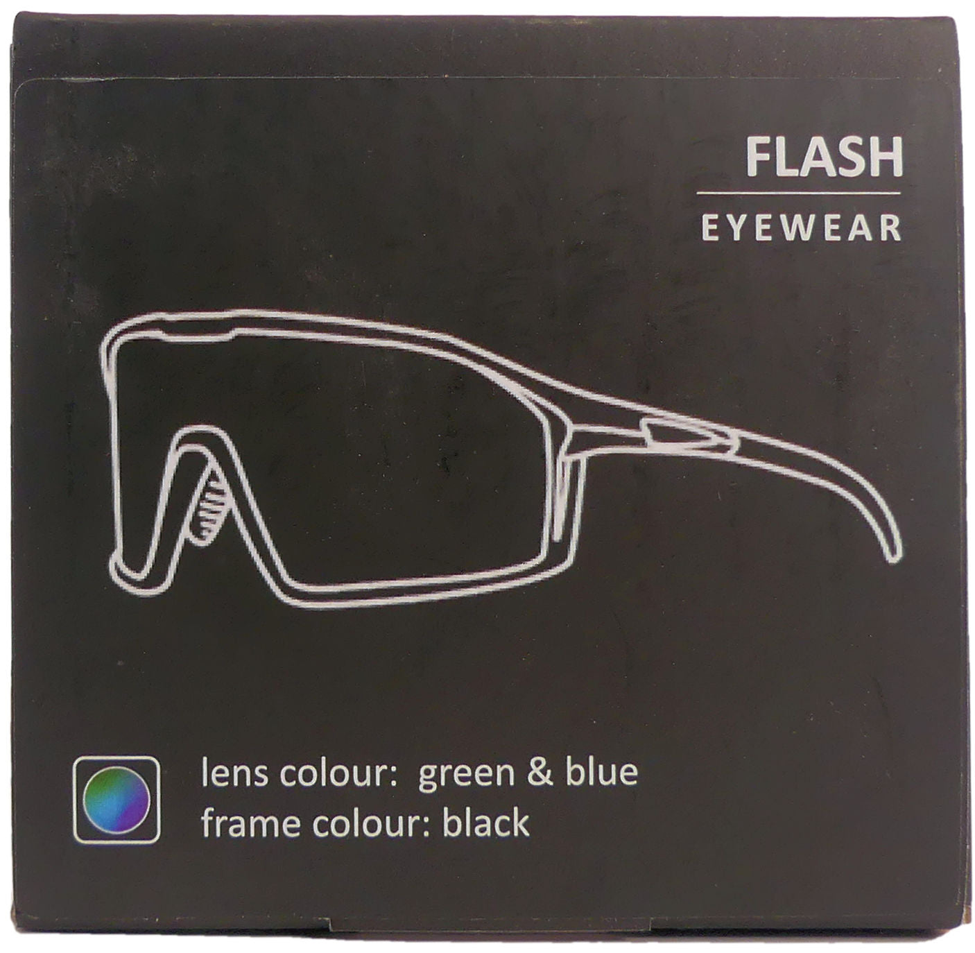 Kross fietsbril flash uv400 gepolariseerde lenzen - zwart frame