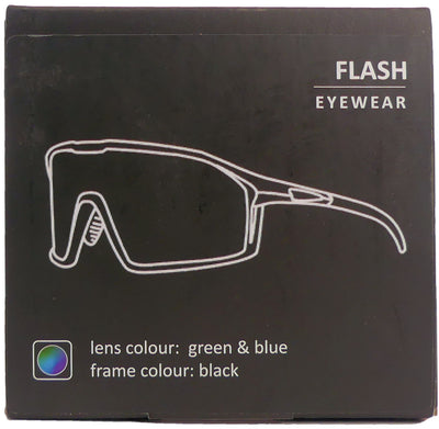 Kross fietsbril flash uv400 gepolariseerde lenzen - zwart frame