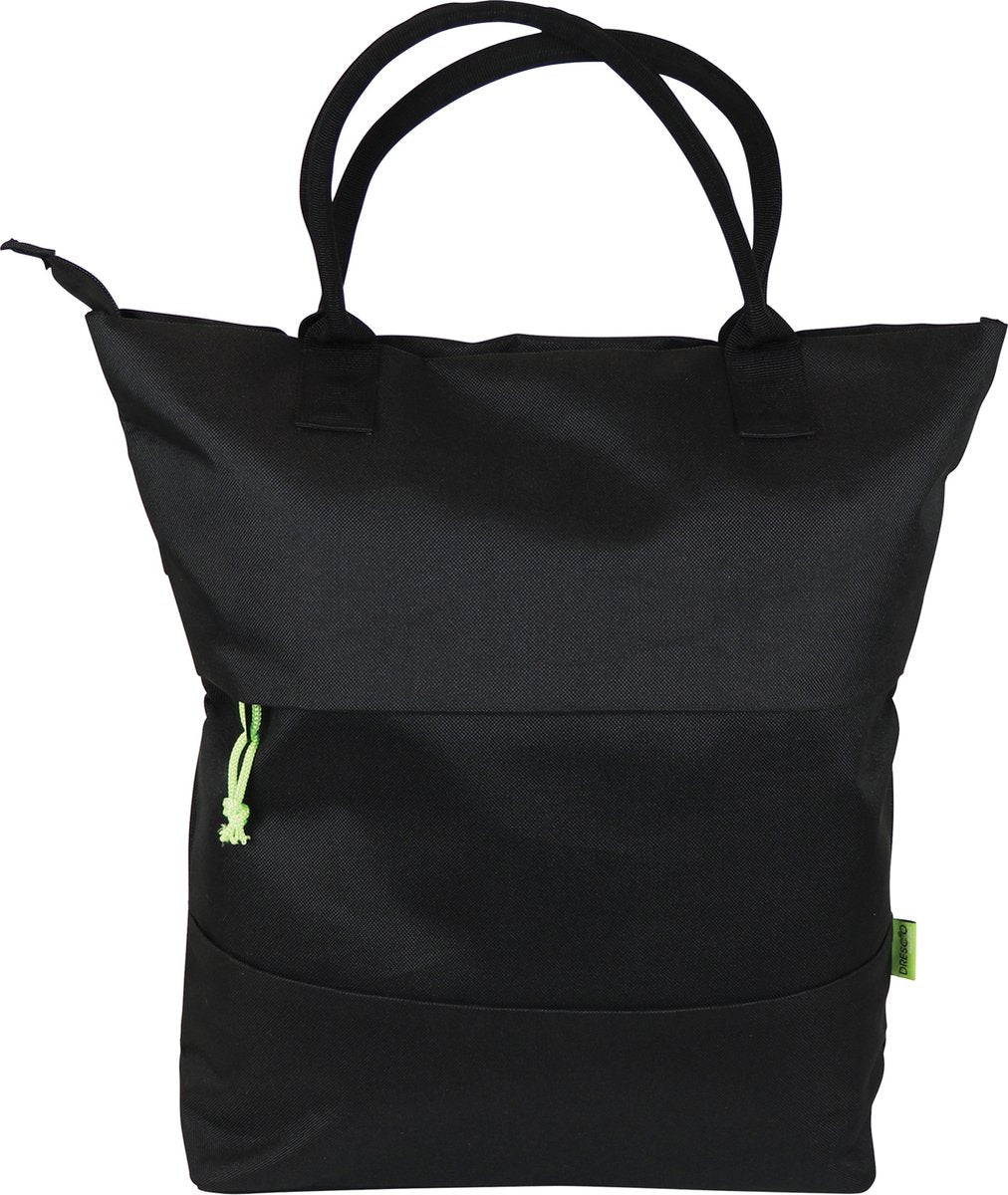 Dresco shopper fietstas - pakaftas 20 liter - zwart