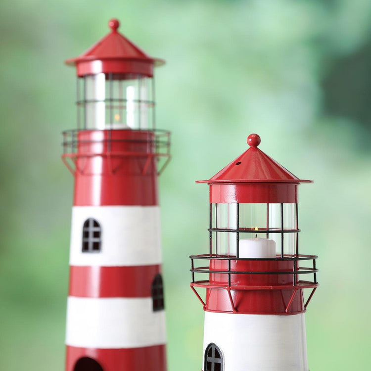 Boltze home lantaarn vuurtoren set 2-delig h42-64cm