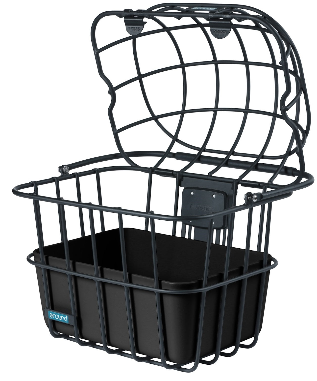 Around dieren mand luna voorop alu mat zwart afneembaar