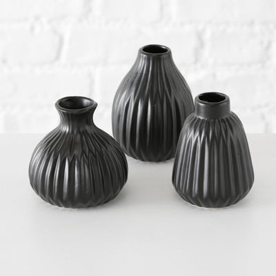 Boltze home vaas esko h12cm zwart