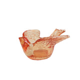 Theelichthouder bird ass kleur glas 13,5x11,5x6cm
