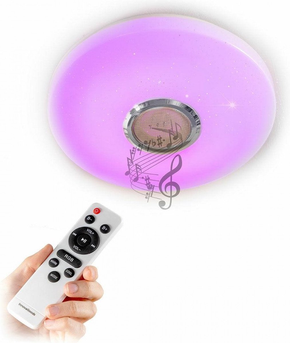 Innovagoods plafondlamp led met speakers - verschillende kleuren