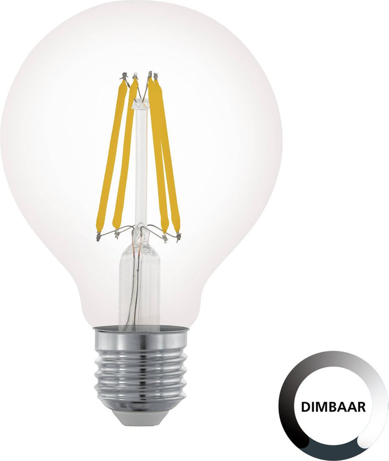 Eglo led lamp - e27 - ø8 cm - g80 - 2700k - 7,5w - dimbaar