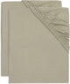 Jollein - hoeslaken jersey 60x120cm - wieg, ledikant, babybed - olive green - 2 stuks