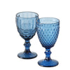 Boltze home wijnglas blauw h17cm doos a 6 st