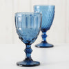 Boltze home wijnglas 'aurora' gekleurde glas blauw dia8,5x17cm 2 ass vaatwasmachinebestendig 2 assorti