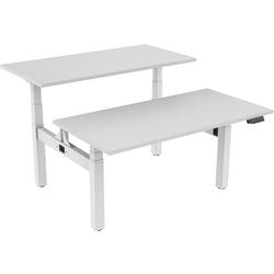Zit-sta-bureau euroseats dual bench wit metaal