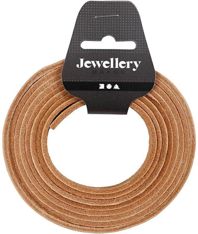 Creotime leerband, b: 10 mm, naturel, 2 m