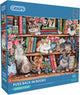 Gibsons - puss back in books (door debbie cook) - 1000 stukjes 68×49cm (b×h) - legpuzzel voor volwassenen