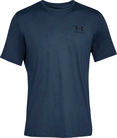 Under armour ua m sportstyle lc ss-blu heren sportshirt - academy - zwart