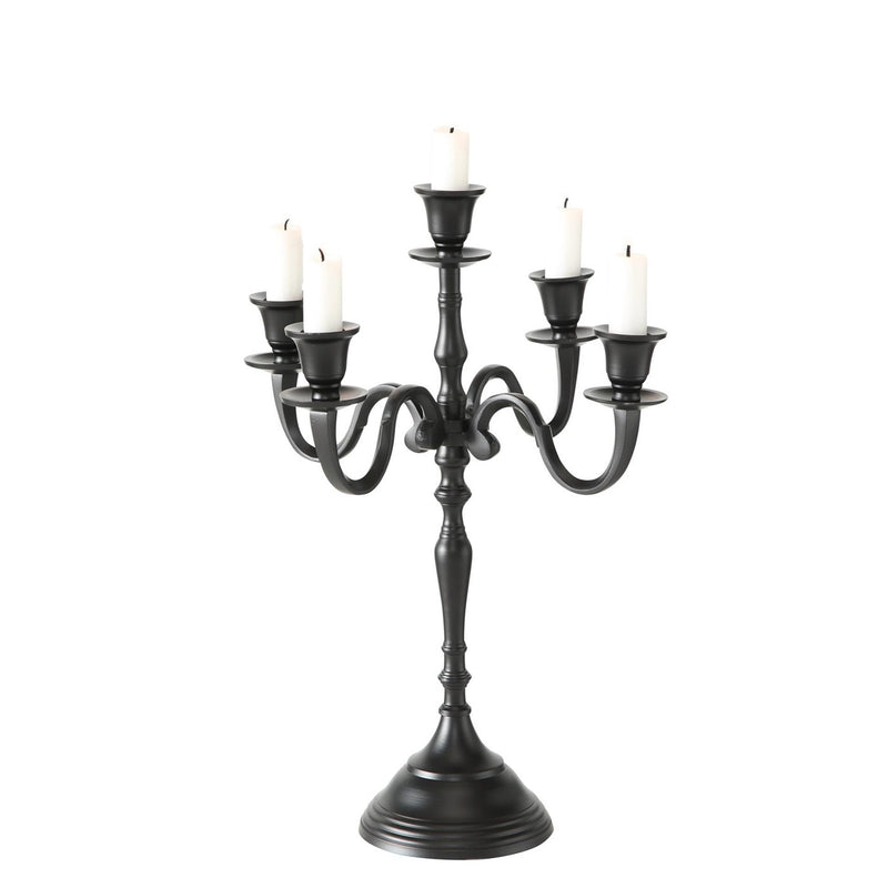 Boltze home kandelaar h40cm zwart alu 5-armig