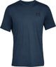 Under armour ua m sportstyle lc ss-blu heren sportshirt - academy - zwart