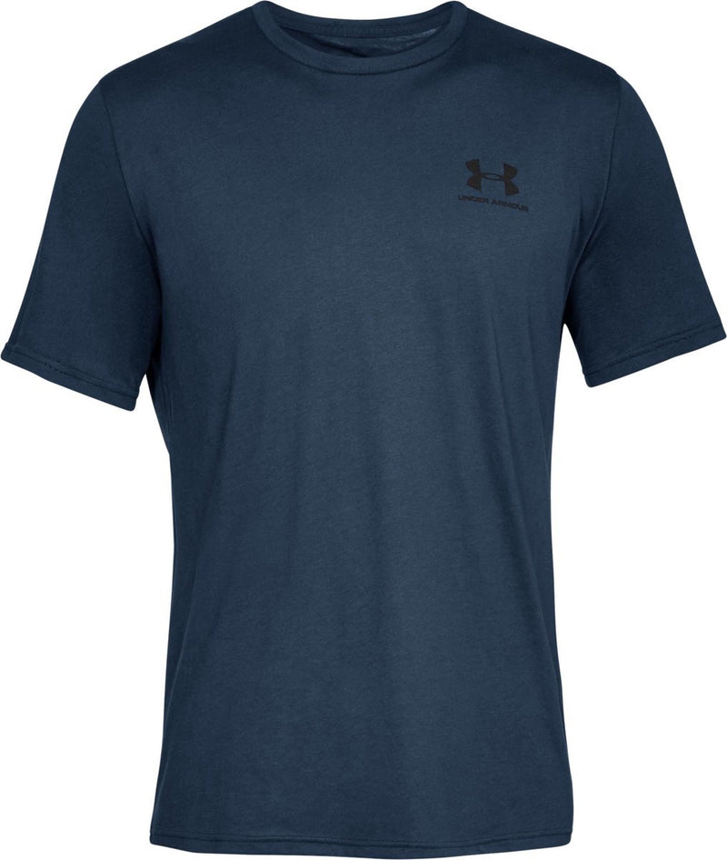 Under armour ua m sportstyle lc ss-blu heren sportshirt - academy - zwart
