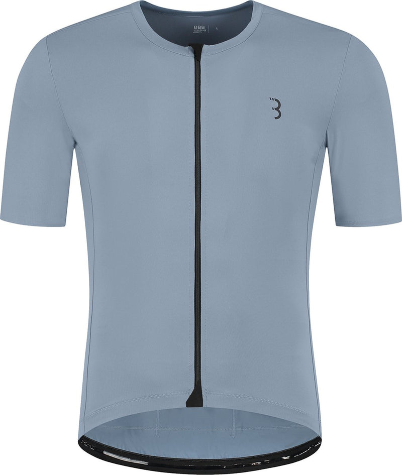 Bbb cycling essence fietsshirt heren korte mouw - 15-25 °c - ademend mtb en wielrenshirt met 3 achterzakken - ijs blauw