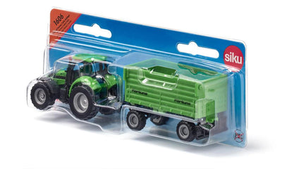 Siku deutz-fahr met 2-assige aanhanger