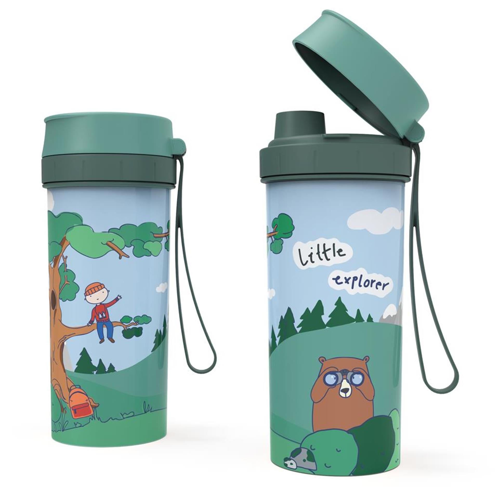 Rotho schoolbeker to go memory kids 400ml kids explorer boys 76x70x165mm