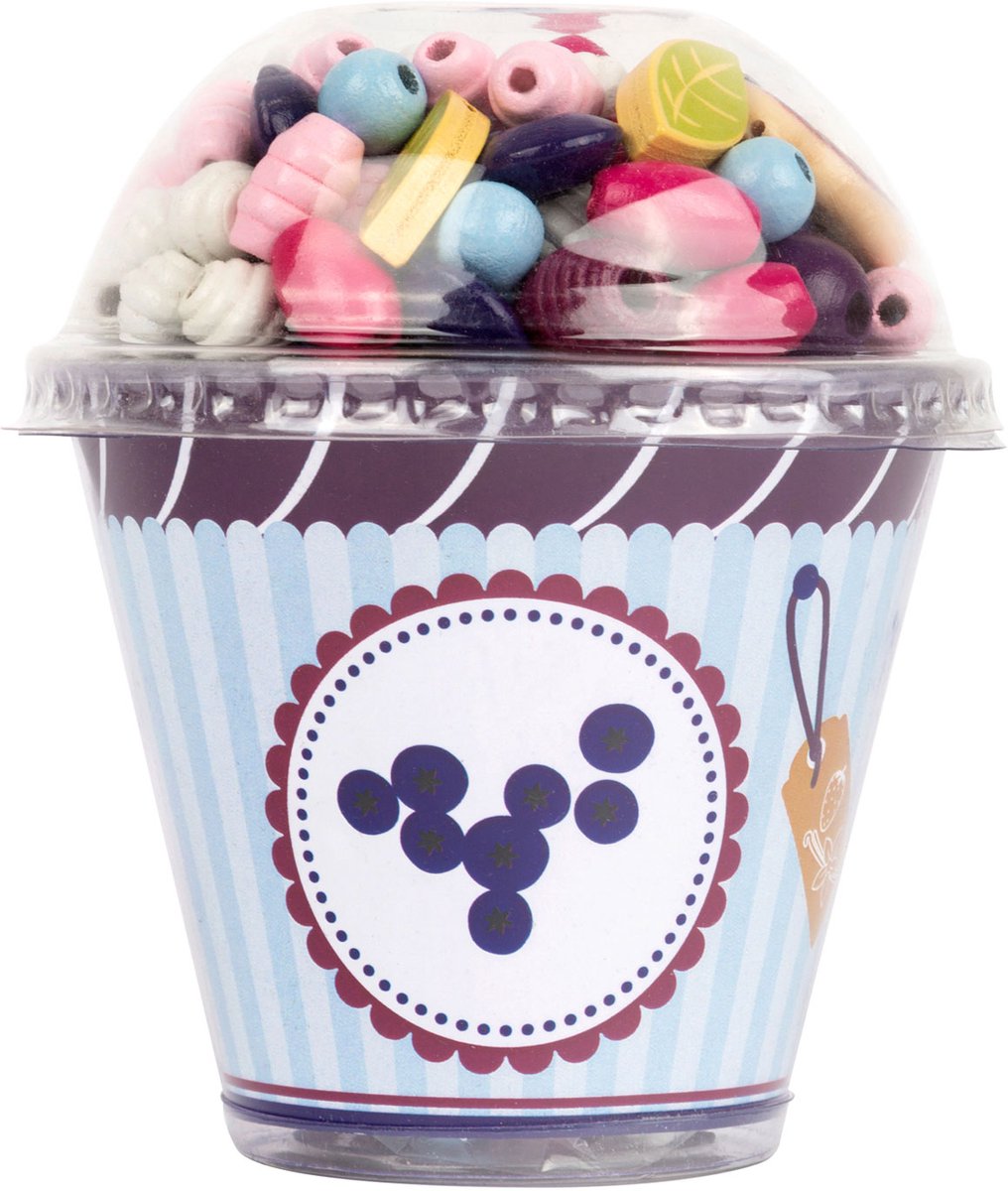 Small foot - houten kralen sieraden maken cupcake