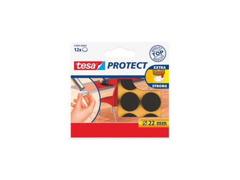 Tesa beschermvilt bruin ø22mm 12st.