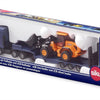 Siku 1790, man vrachtwagen met dieplader en jcb-shovel, 1:87, metaal kunststof, blauw geel, opklapbare oprijplaat, beweegbare arm