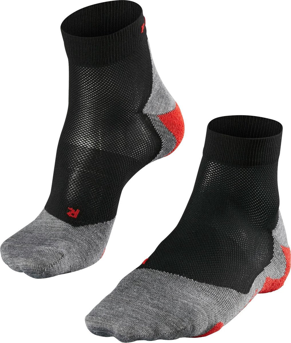 Falke ru5 short anti-blaar functioneel materiaal hardloopsokken heren zwart - maat 39-41