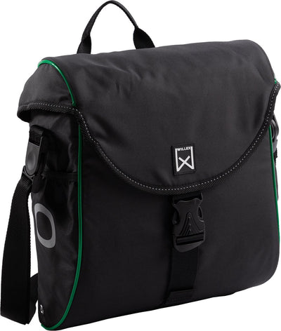 Willex - enkele tas 300 - zwart groen - lichtgewicht - met schouderband - 12 liter