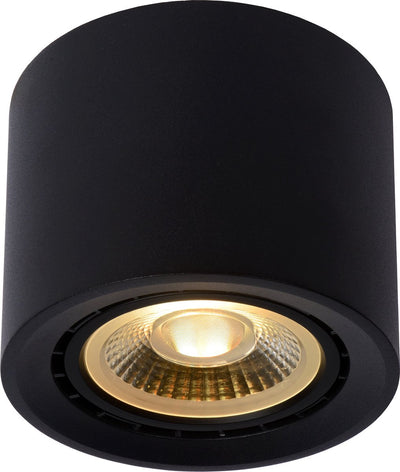 Lucide fedler - plafondspot (plafondlamp) - ø 12 cm - led dim to warm - gu10 (es111) - 1x12w 2200k 3000k - zwart