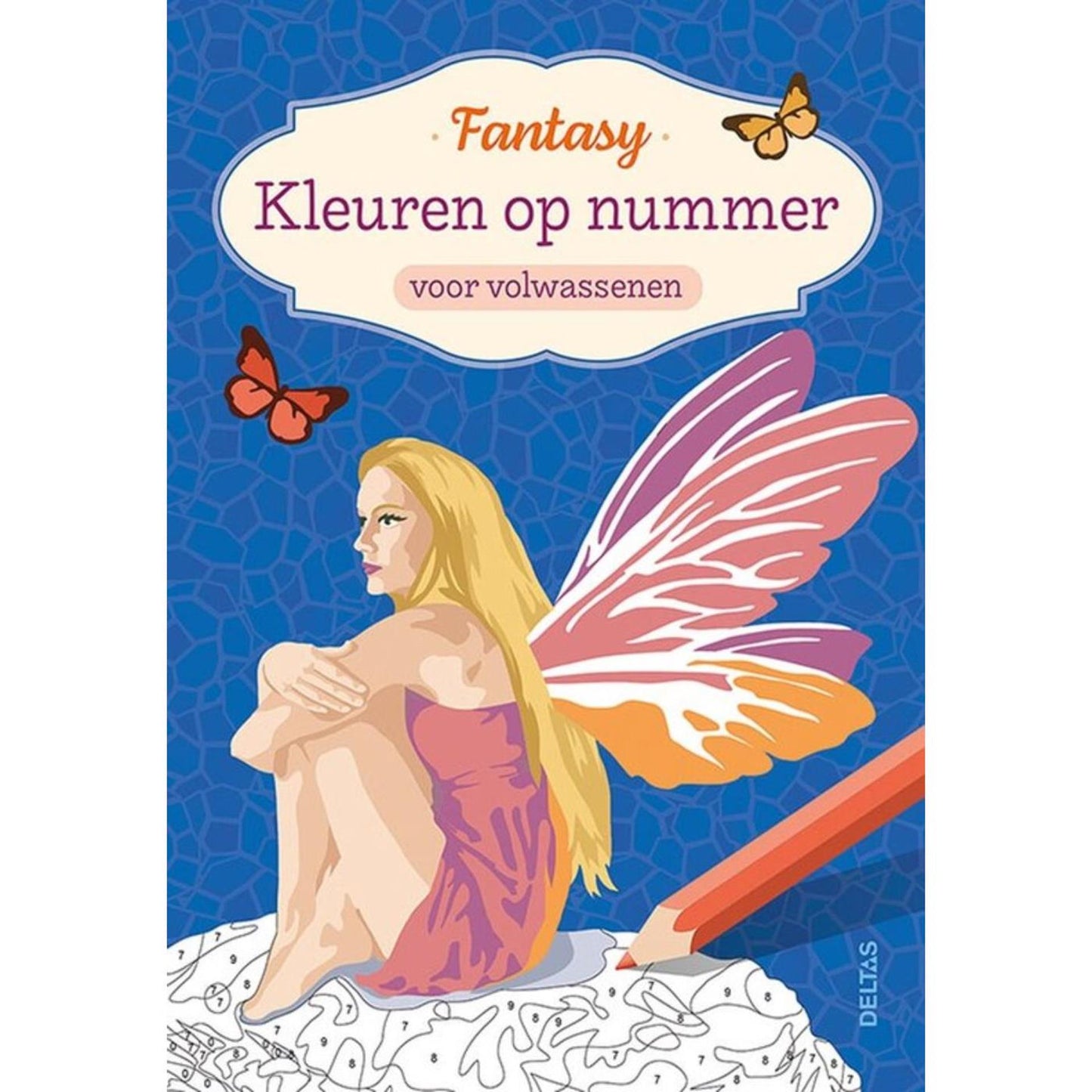 Deltas kleuren op nummer voor volwassenen fantasy