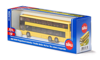 Siku 1884 man dubbeldekker lijnbus 1:87 geel 160x36x47mm