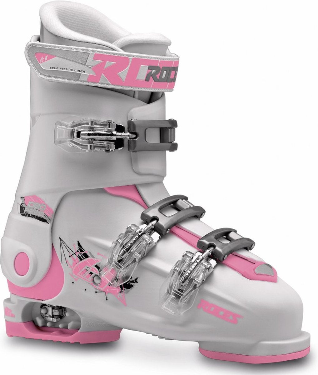 Roces - idea free - skischoenen - kinderen - 22.5-25.5 (36-40) - wit - roze