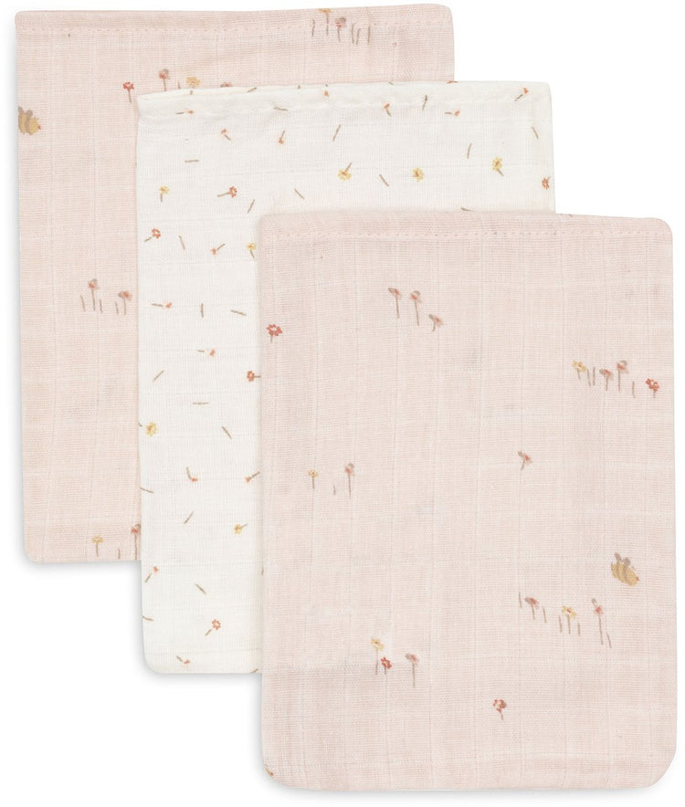 Jollein hydrofiel washandje - 15x20cm - pretty picnic - 3 stuks