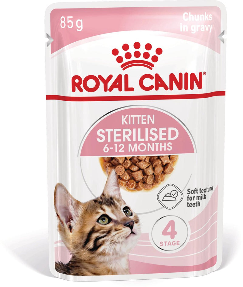 Royal canin kitten sterilised gravy - kitten-kattenvoer - 12x85 g