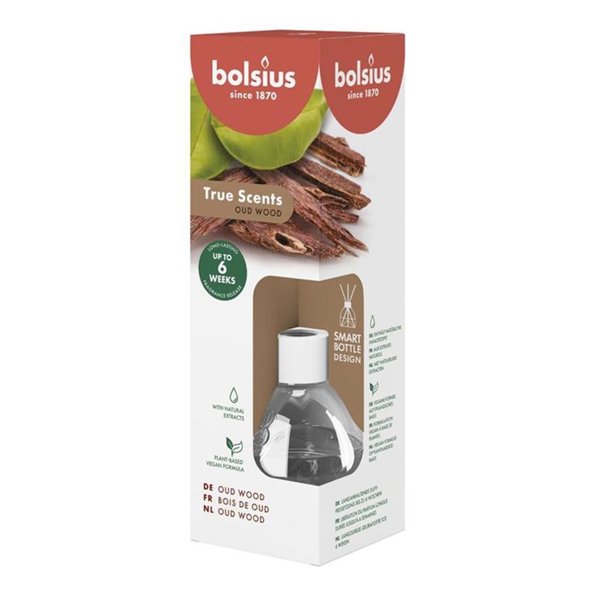 Bolsius geurverspreider 60ml true scents oud wood