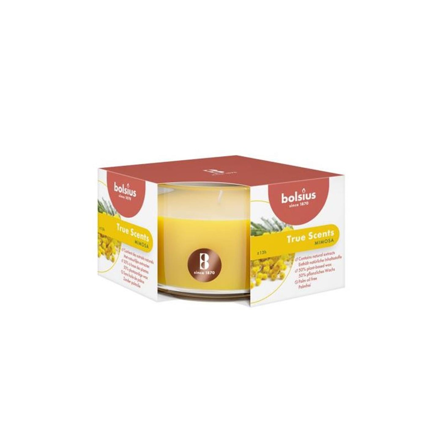 Bolsius geur stompkaars 50 80 true scents mimosa