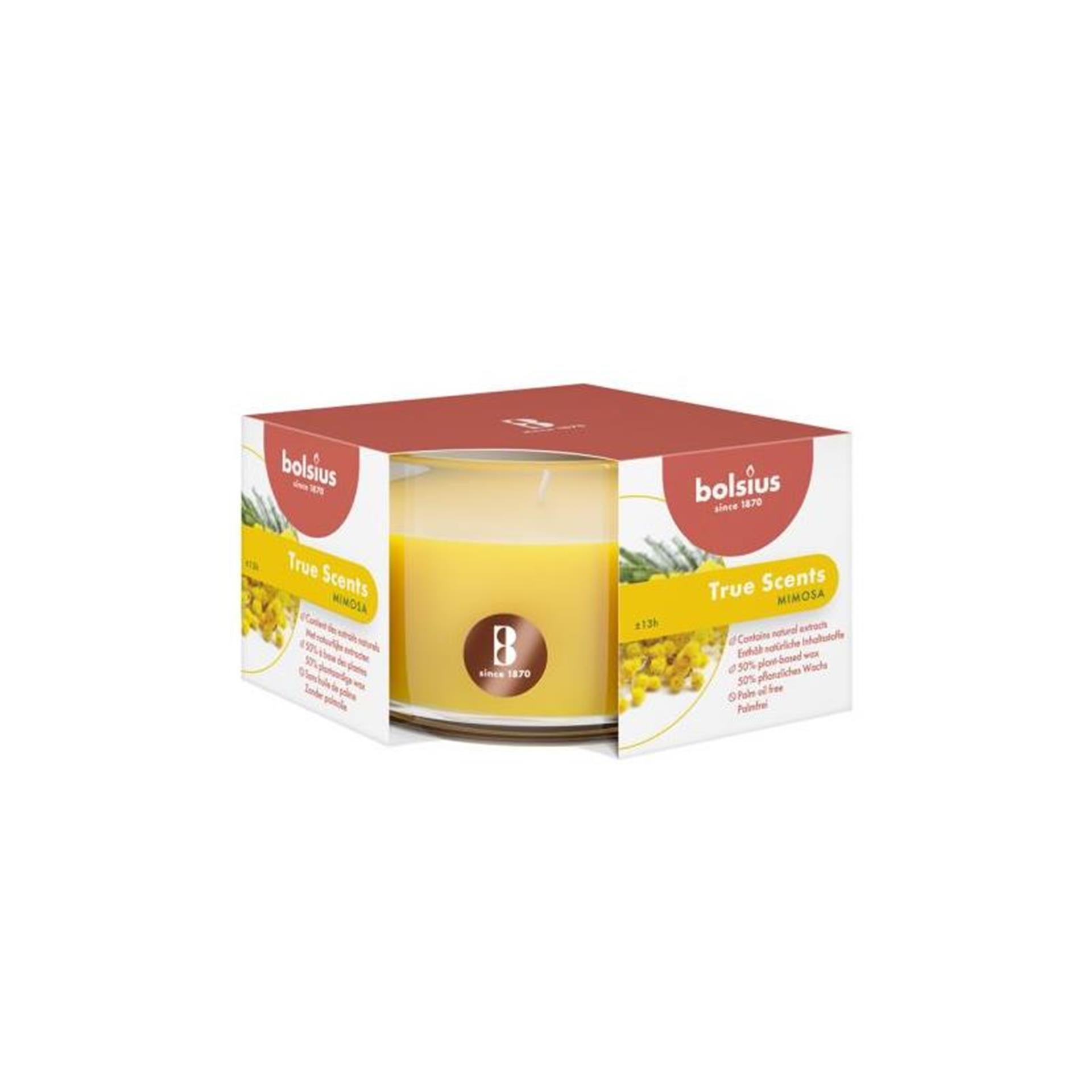 Bolsius geur stompkaars 50 80 true scents mimosa