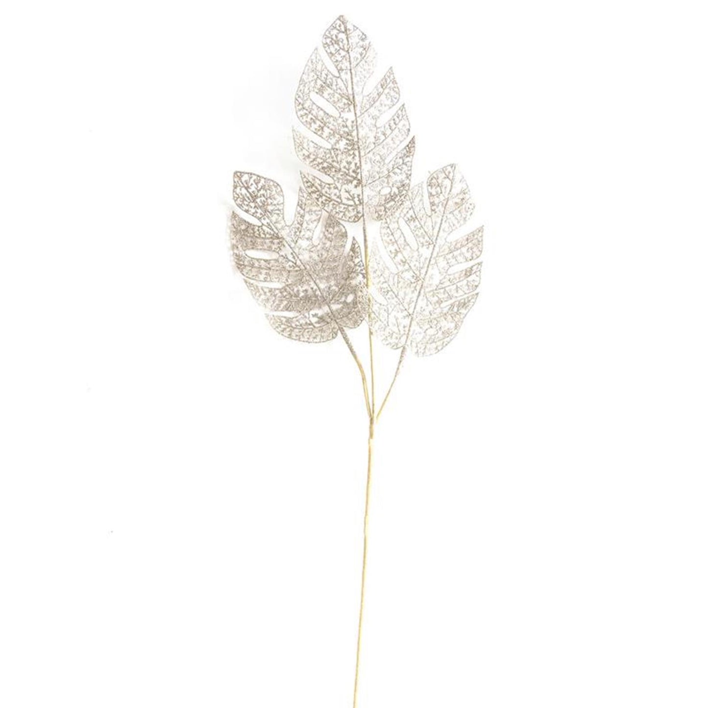 House of nature monstera tak met glitter 78cm champagne