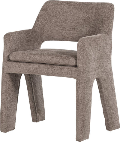 Vtwonen bigfoot eetkamerstoel - chenille - taupe bruin - 78x57x56 cm